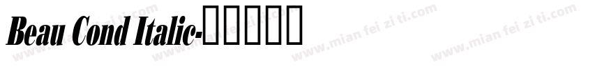 Beau Cond Italic字体转换